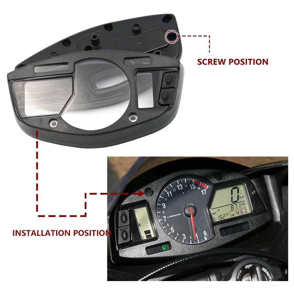 For Honda CBR600RR 2007-2012 CBR 600 RR Tachometer Gauge Cover Instrument Housing Speedometer Panel Accessories ABS Shell