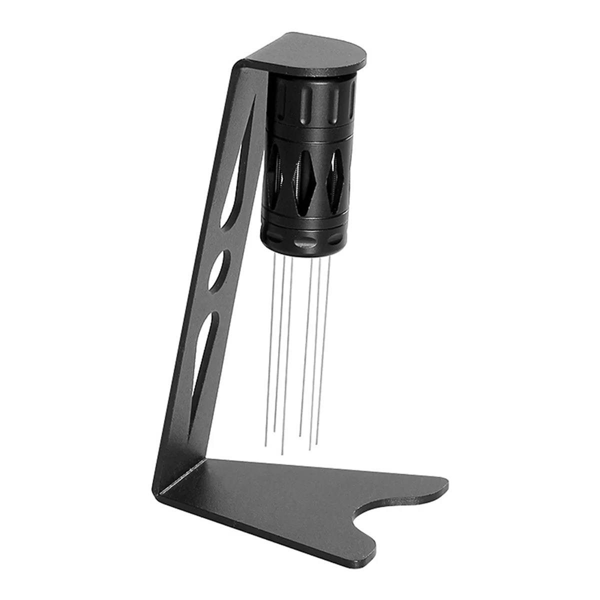 أداة CLIM-WDT أداة توزيع الإسبريسو 6 إبر مع حامل قابل للتعديل لإبرة مسحوق القماش والقهوة لمطبخ المقهى