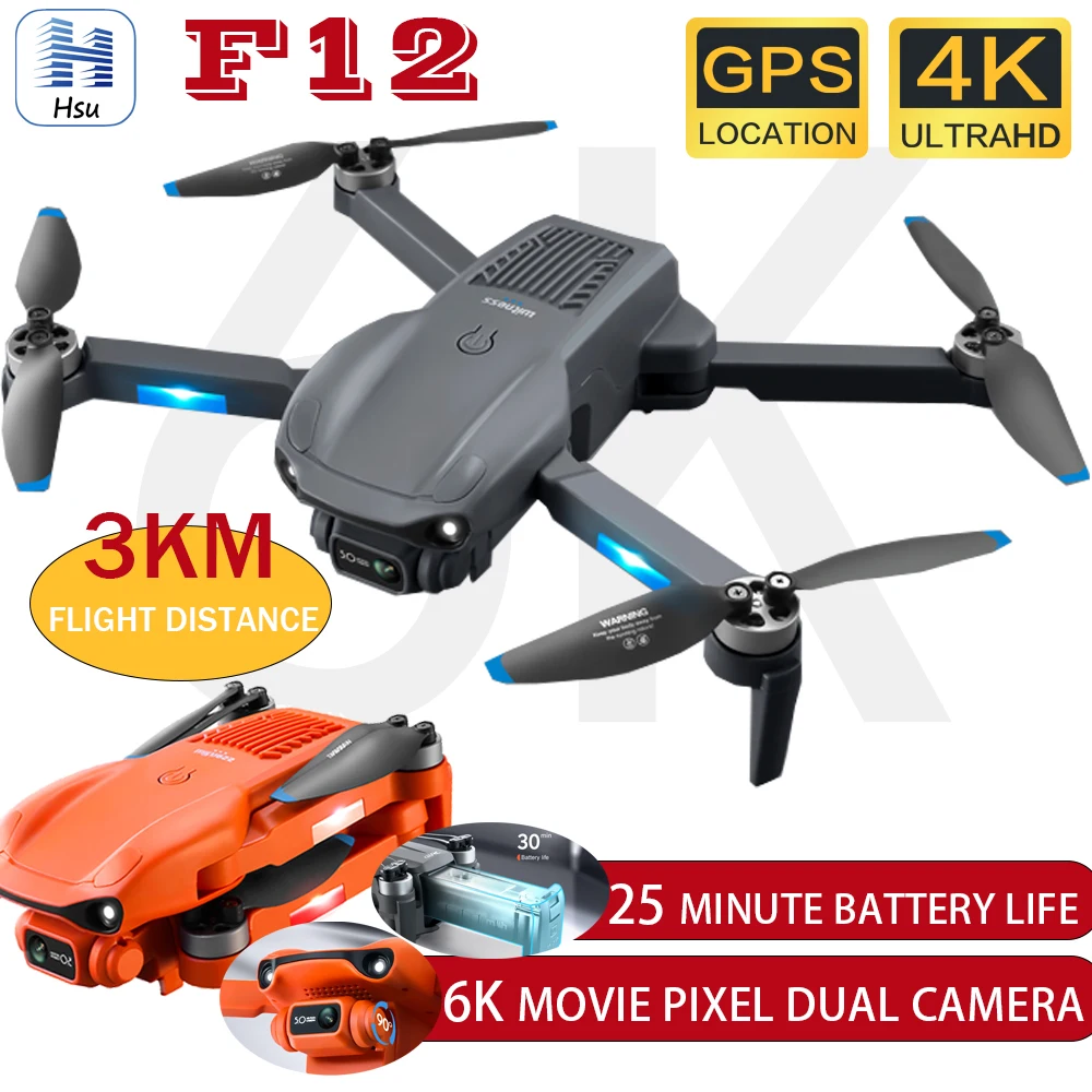 New F12 Rc Drone Wi…