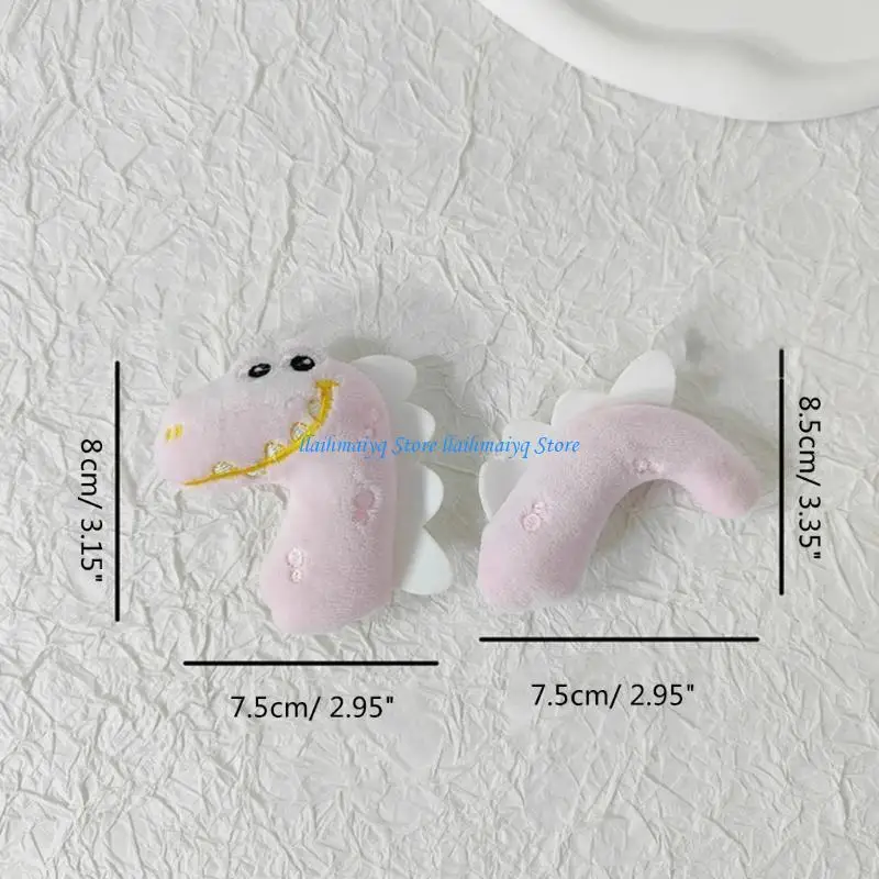573B 5 مجموعة لتقوم بها بنفسك ديناصور شكل دمية بقع أفخم رئيس/الذيل المفاتيح دبوس الديكورات