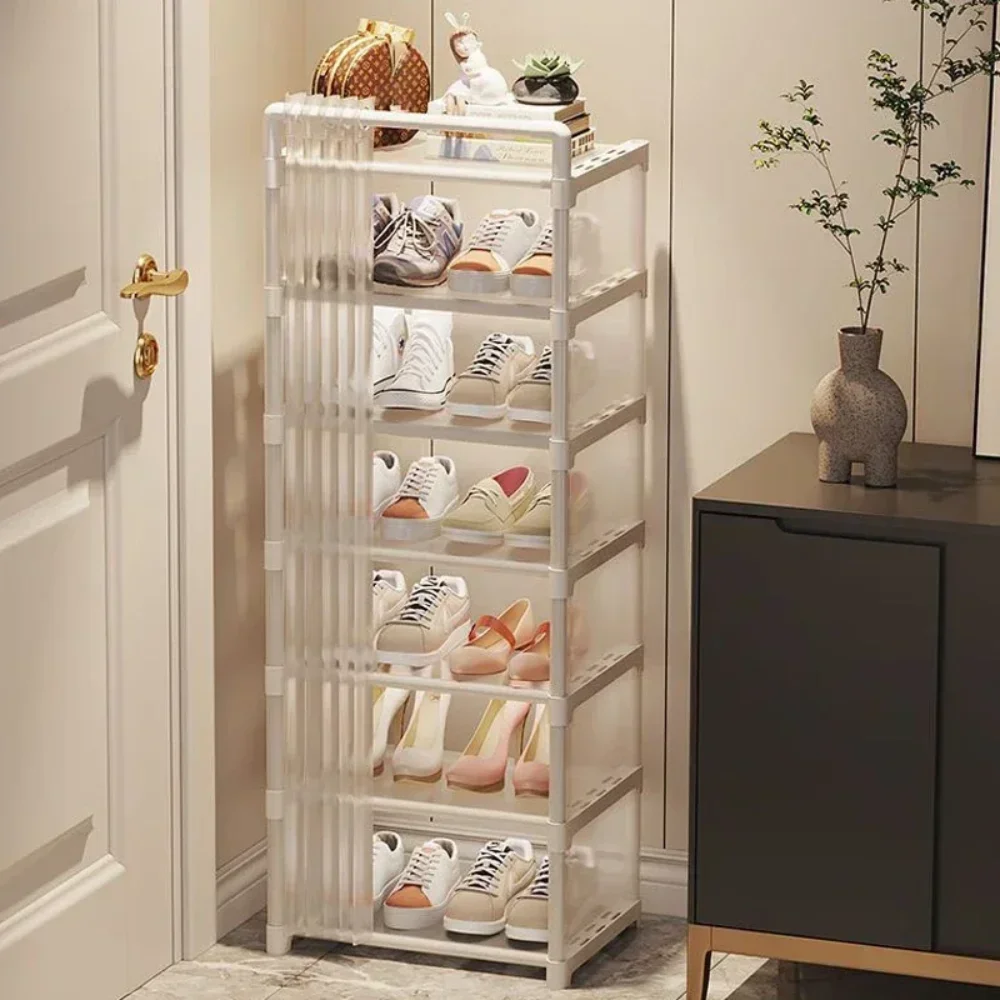 Dustproof Shoe Cabinet Rental Organizer Shoes Racks Wall Corner Shoe Storages Shelf Entryway Hallway Living Room Shoes Shelves