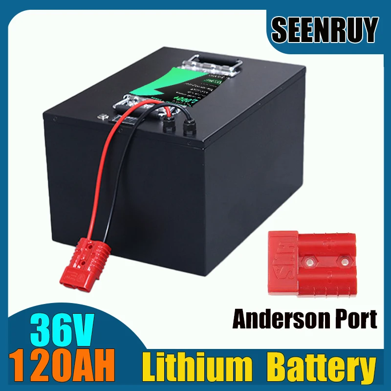 36V 120AH LI-ION Lithium Battery Free Charger with BMS 120A 170A 320A for Electric Wheelchair Home Energy Storage RV