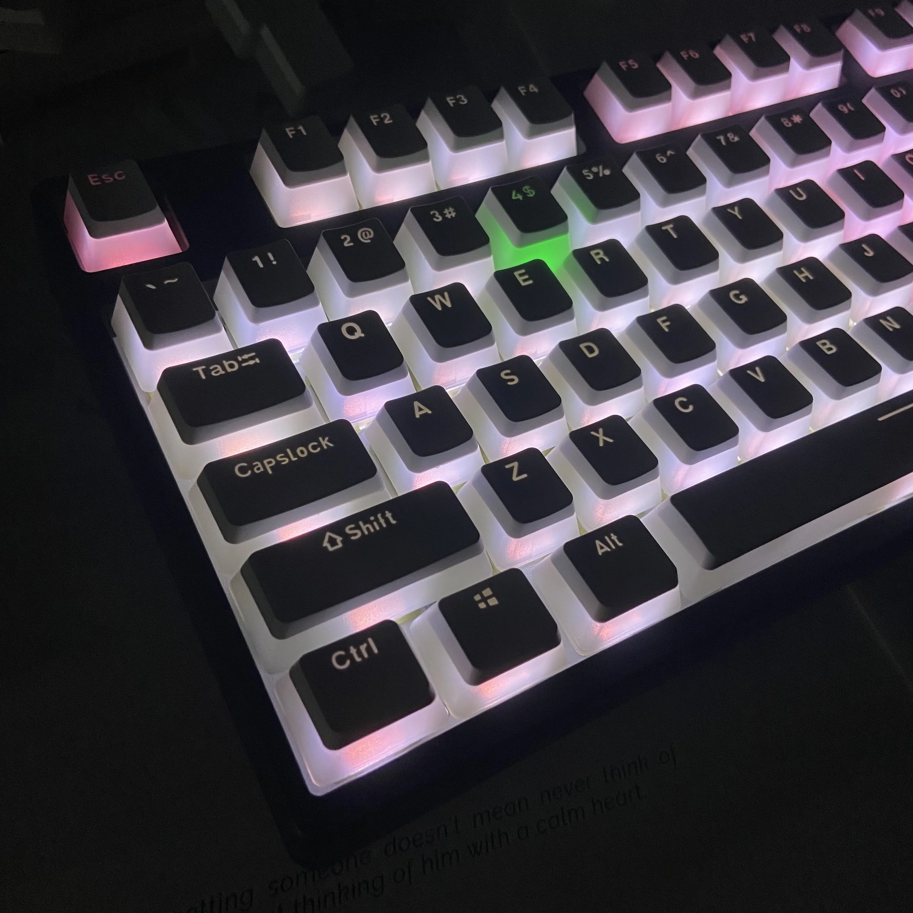 

Keycaps Bottom and Fonts Translucent for Backlit Mechanical Keyboard OEM Key Caps for Custom Gaming Mechanical Keyboard