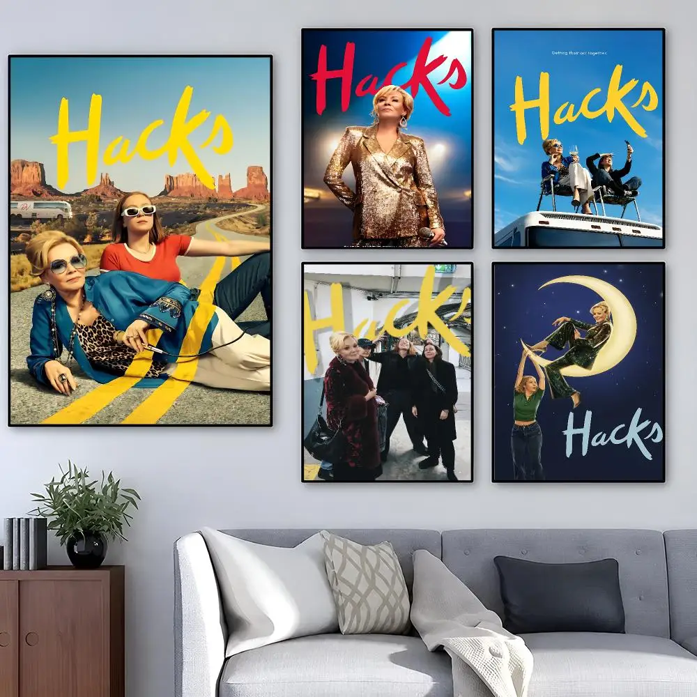Series Hacks Season Comedy Drama Poster Removable PP Decorative Poster Water-Resistant Print Apartment Dorm Office Cafe Gift