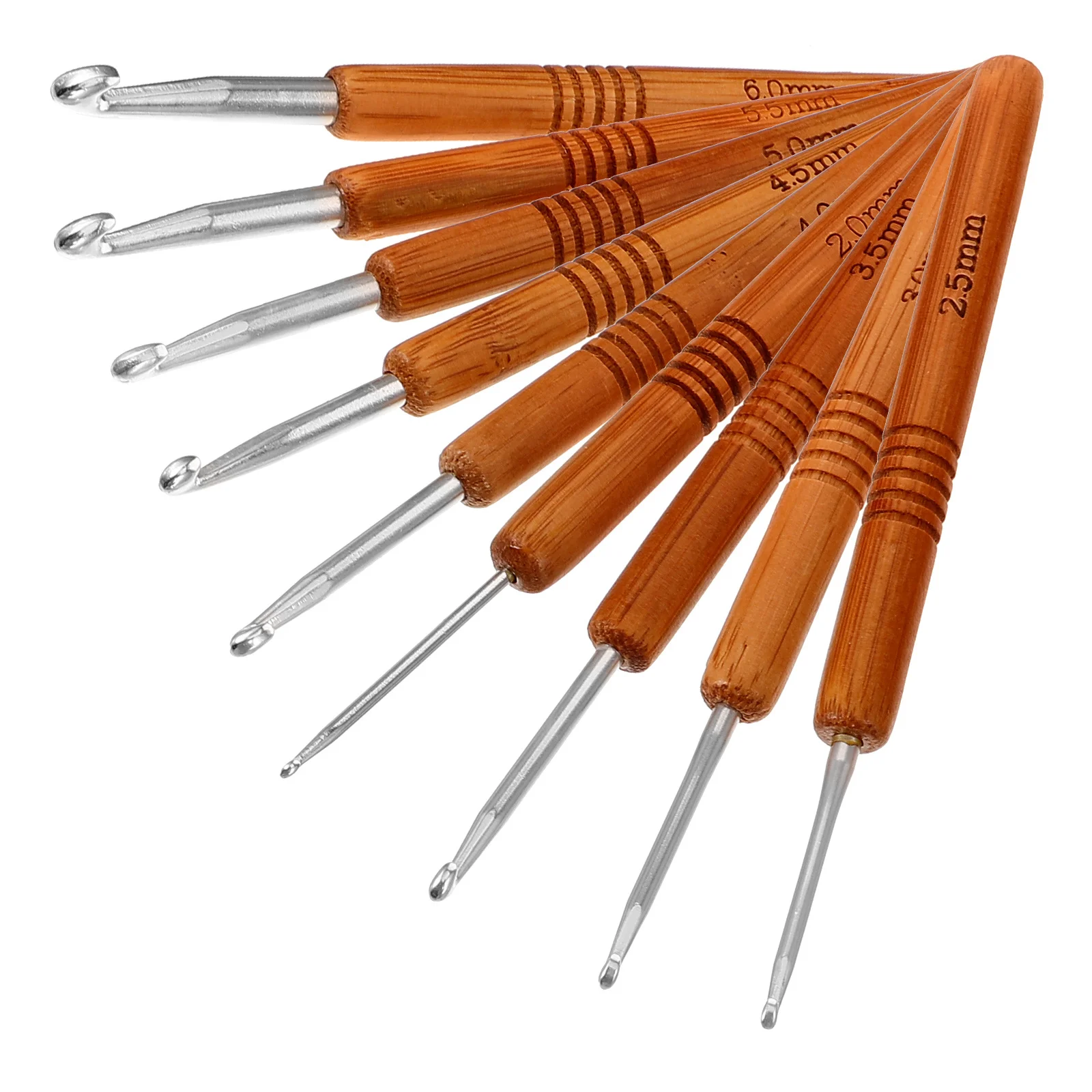 

9pcs Yarn Hooks Set Sweater Knitting Tools Ergonomic Long Crochet Hook Kit For Braiding Weaving Crafts Smooth Crochet Needles