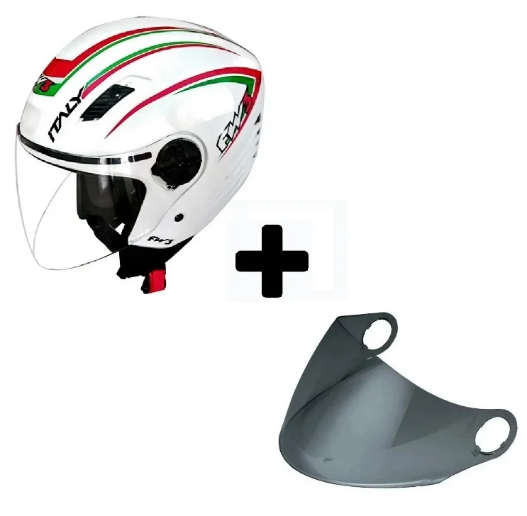 Open Helmet X Open Italy Size 58 + Smoke Visor