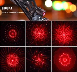Car 6 pattern motorcycle rain and fog lights cool motorcycle tail lights rear laser brake steering light bulb accessories 12V
