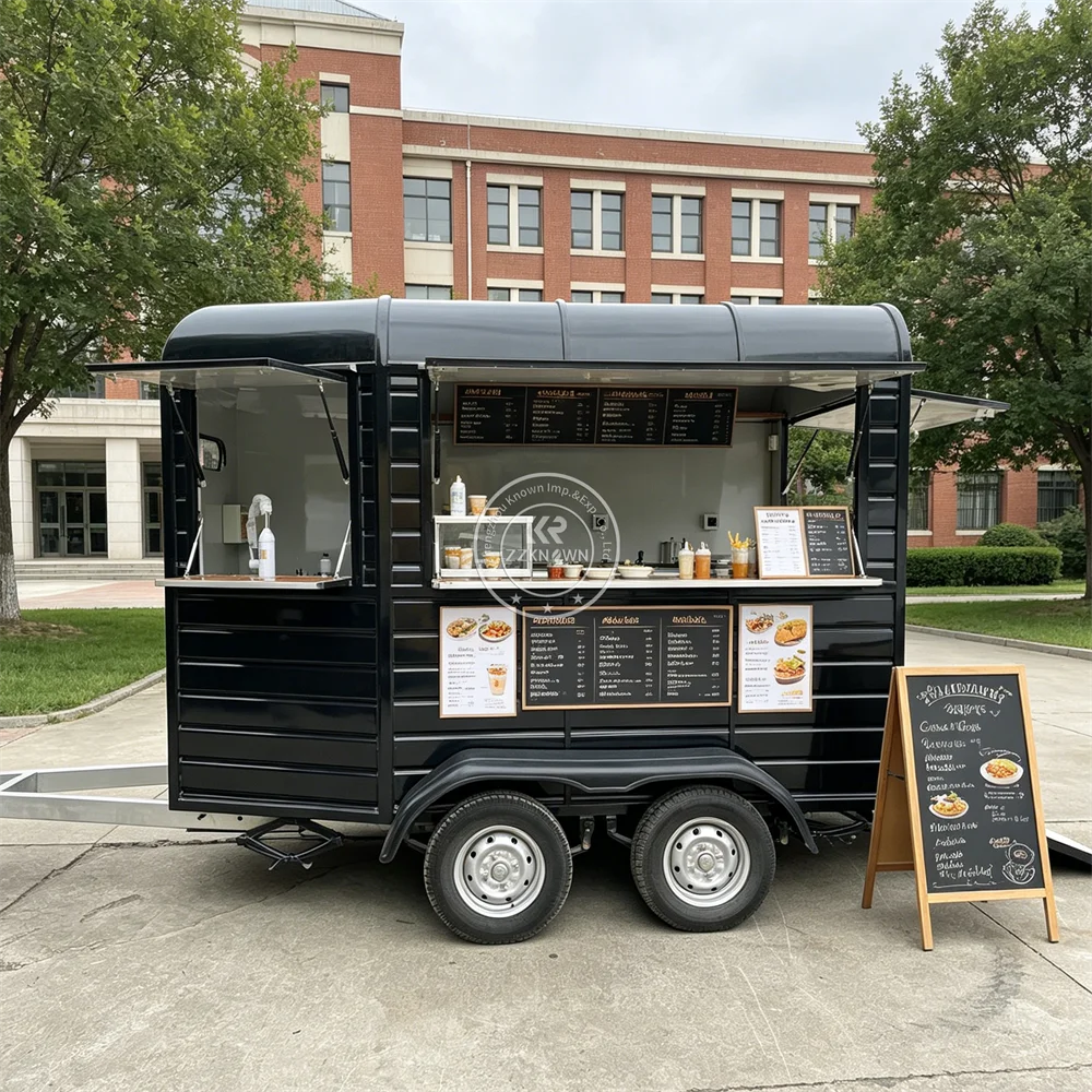 

Street Catering Trailer Mobile Food Truck Concession Catering Cart Snack BBQ Ice Cream Vending Food Truck Fully Equipped