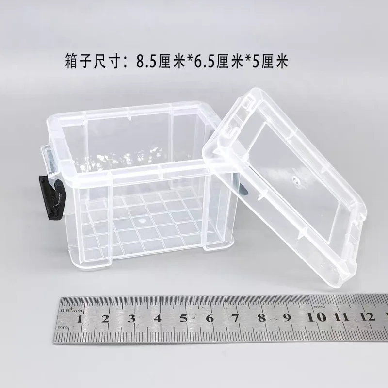 

Mini Storage Box Desktop Transparent Plastic Storage Case With Handle Multi-functional Organizer Box Durable Household Goods