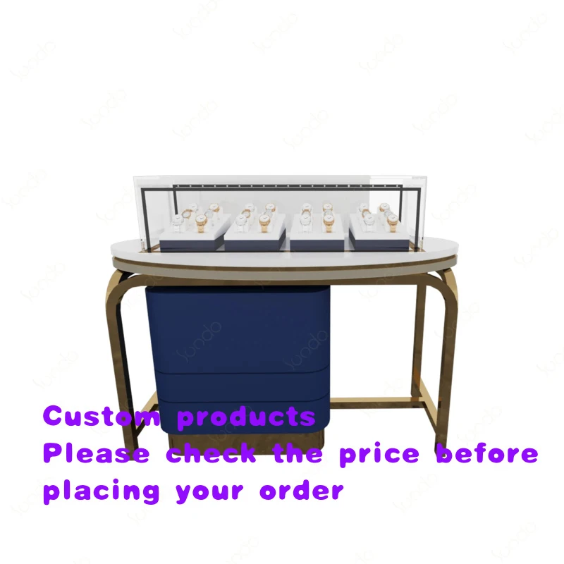 custom.SUNDO Decoration LED Lighting Display Furniture Watch Shop Wrist Watches Rack Jewellery Glass Cabinet