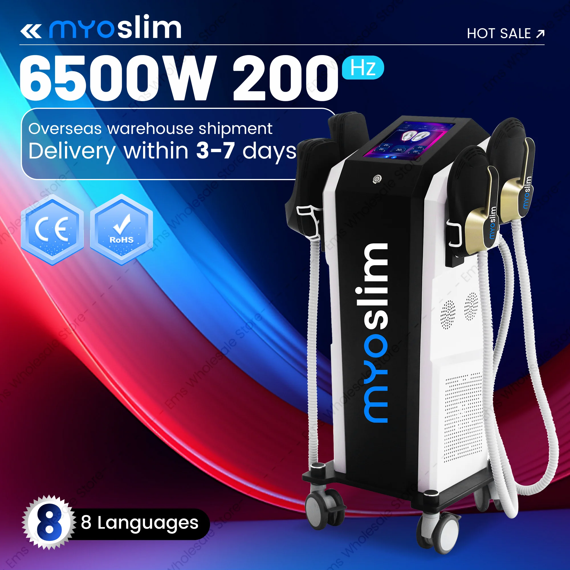 

Профессиональная машина EMS/myoslim RF Ultra PRO 6500W EMS для моделирования тела S, стимуляция мышц для похудения