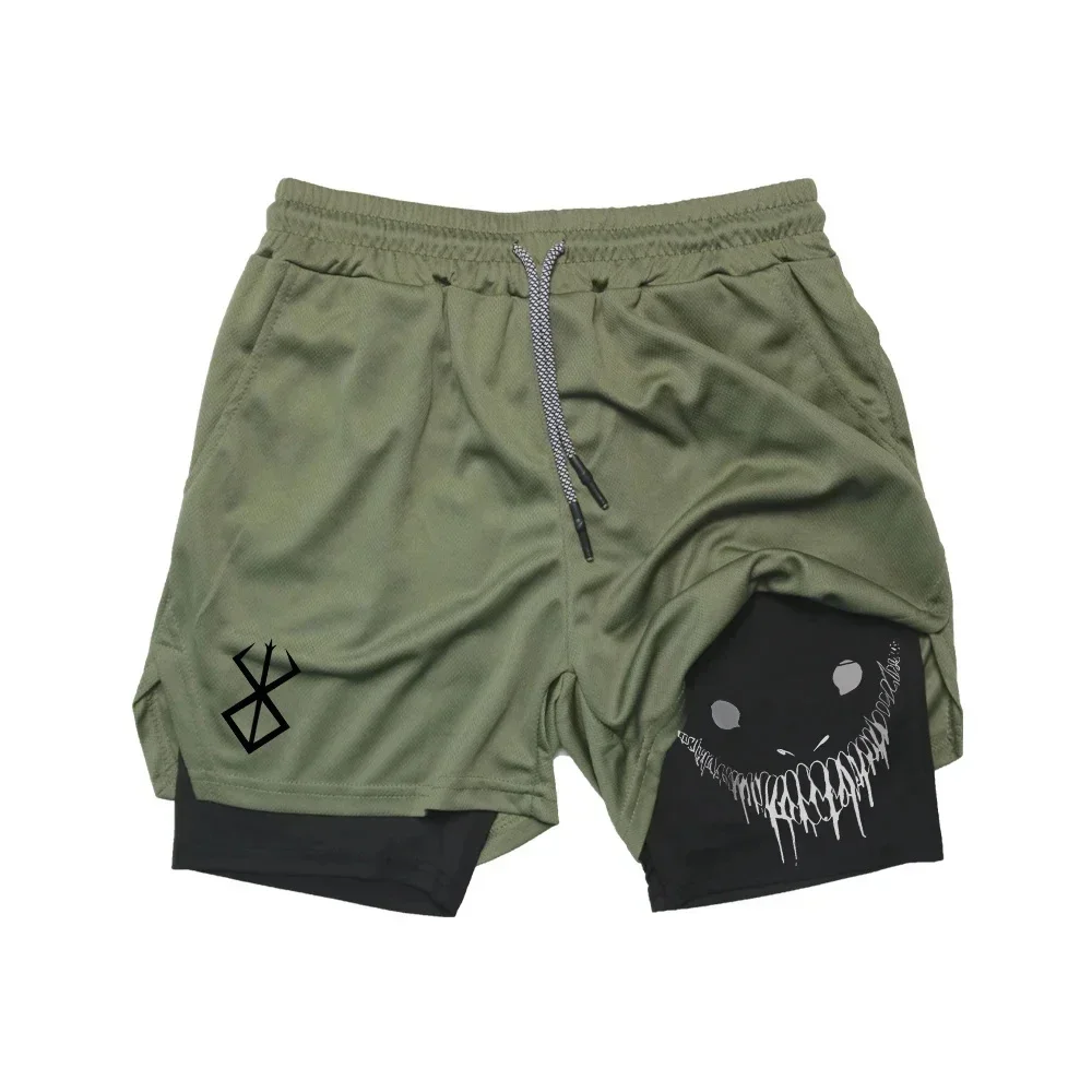 Sommer-Herren-Shorts mit lustigem Grafikdruck, Lauf-, Fitness-, Gym- und Trainings-Sportshorts, schnelltrocknende Workout- und Jogging-Shorts, doppellagige Shorts für Herren – Detail 13