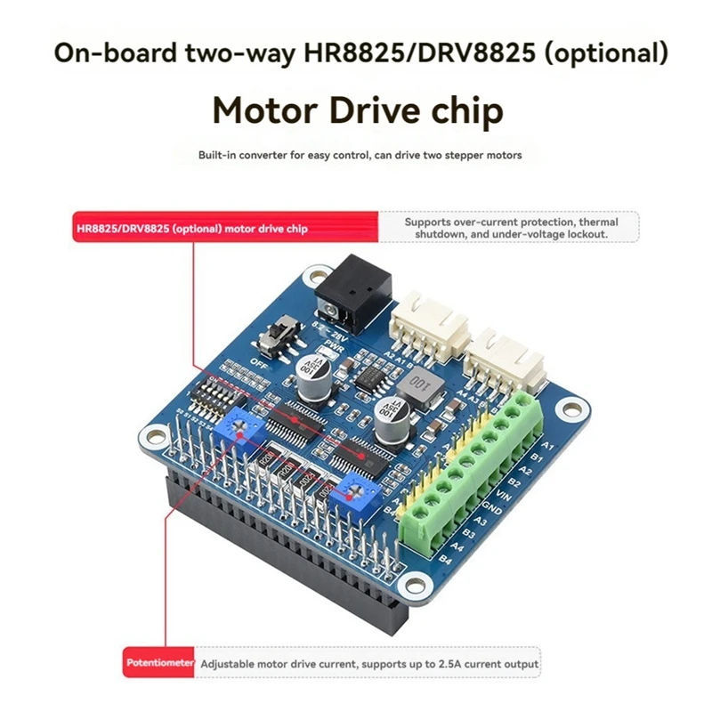 The Newfor Raspberry Pi Stepper Motor HAT Expansion Board Up To 1/32 Microstepping For Jetson Nano For 3D Printing