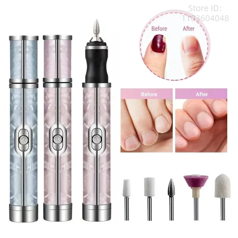 Trapano per unghie Levigatrice per smalto ricaricabile Levigatrice per unghie Set manicure professionale Accessori per lime per unghie 20000 giri/min