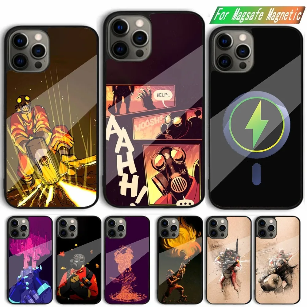 Team F-Fortress 2 Game Phone Case For iPhone 15,14,13,12,11,Plus,Pro,Max Mini Magsafe Magnetic Wireless Charging