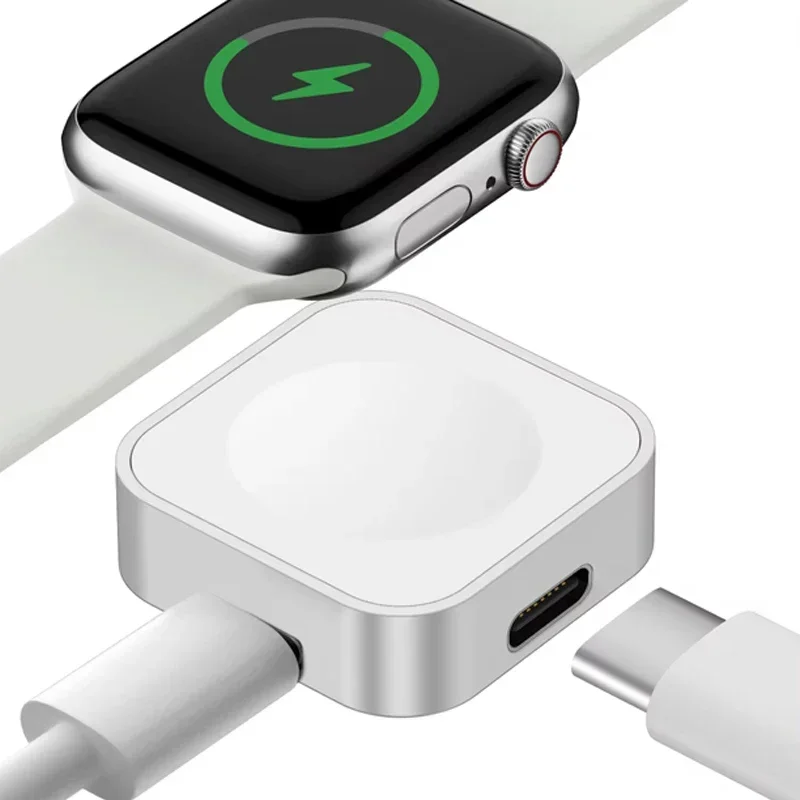 Portable Wireless Watch Charger Type C 8pin Two interfaces For Apple Watch S9 8 7 6 5 4 3 2 1 SE Ultra Series Fast Charger image 6