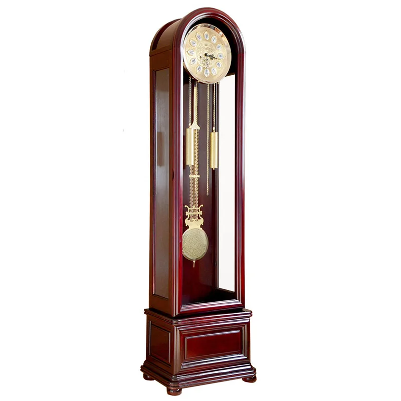 Clock Mechanical Classical Chinese Luxury Atmosphere Copper Solid Wood Living Room Floor