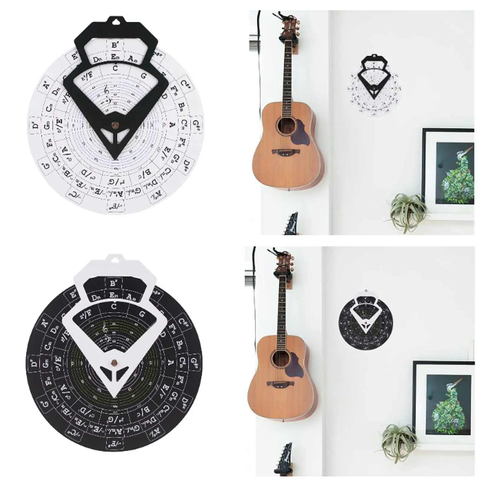 Melody Chords Tool Diameter 30cm Music Learning Round Music Melody Tool Chords Wheel for Bass Violin Musicians Songwriters Piano view 4