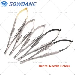 1pc Dental Orthodontic Surgical Ligature Forming Tweezer Castroviejo Needle Holder Fine Beak Handle with lock Dentist Instrument