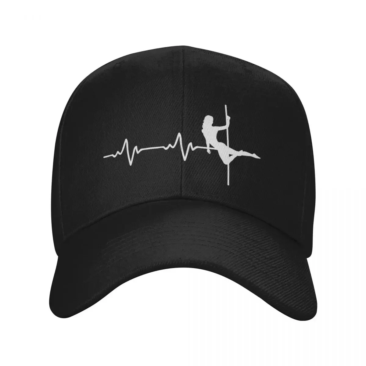 Heartbeat Pole Dance Pole Fitness Baseball Cap Vintage Snap Back Hat Hats Man Women's