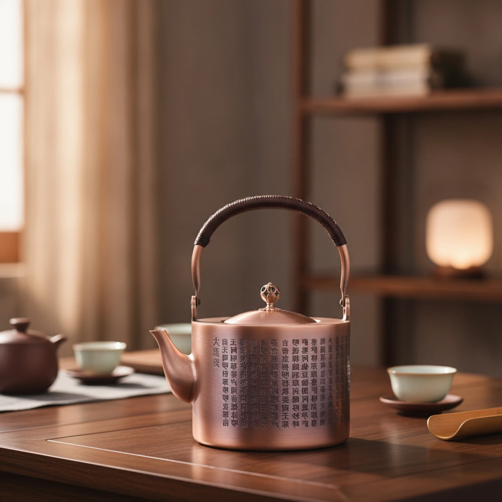 Copper Kettle with Strainer Long-Lasting Hammered Copper Teapot Teapot with Strainer Heavy-Duty Comfortable