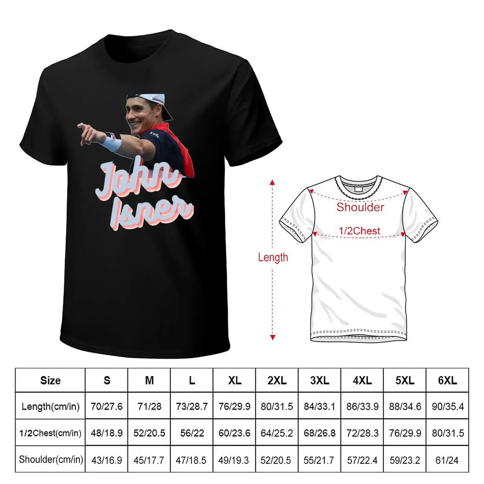 john isner T-Shirt customs cute tops blacks tshirts for men