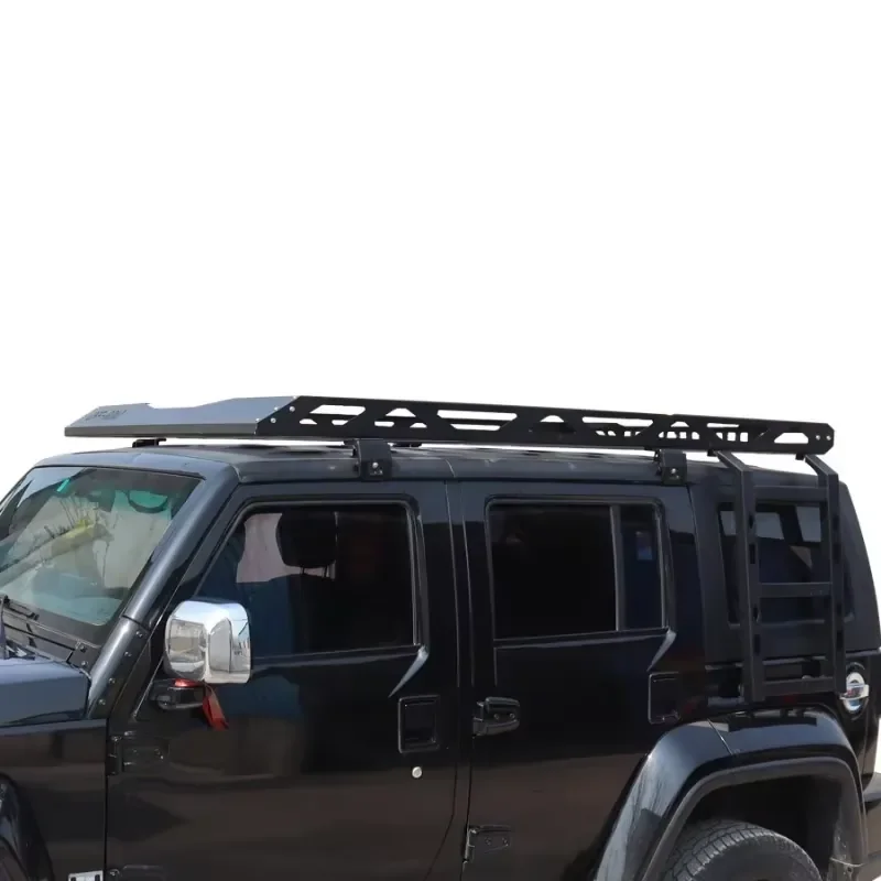 WSQ For Baic Bj40 Roof Luggage Rack + Ladder Platform Luggage Frame Stainless Steel Travel Rack Thickened Special Purpose