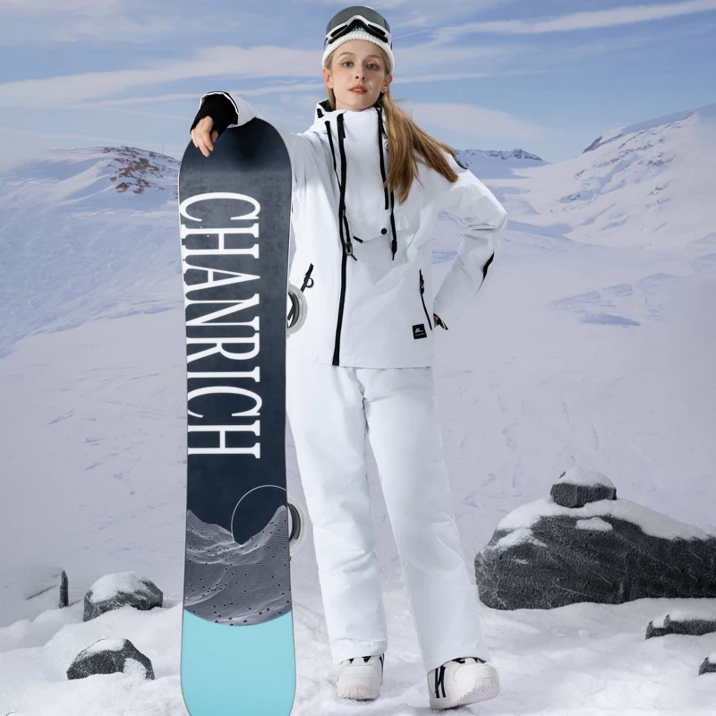 Thickened Ski Suits for Men and Women, Mountain Snowboards, Snow Pants, Windproof, Waterproof, Warm, Couple Set