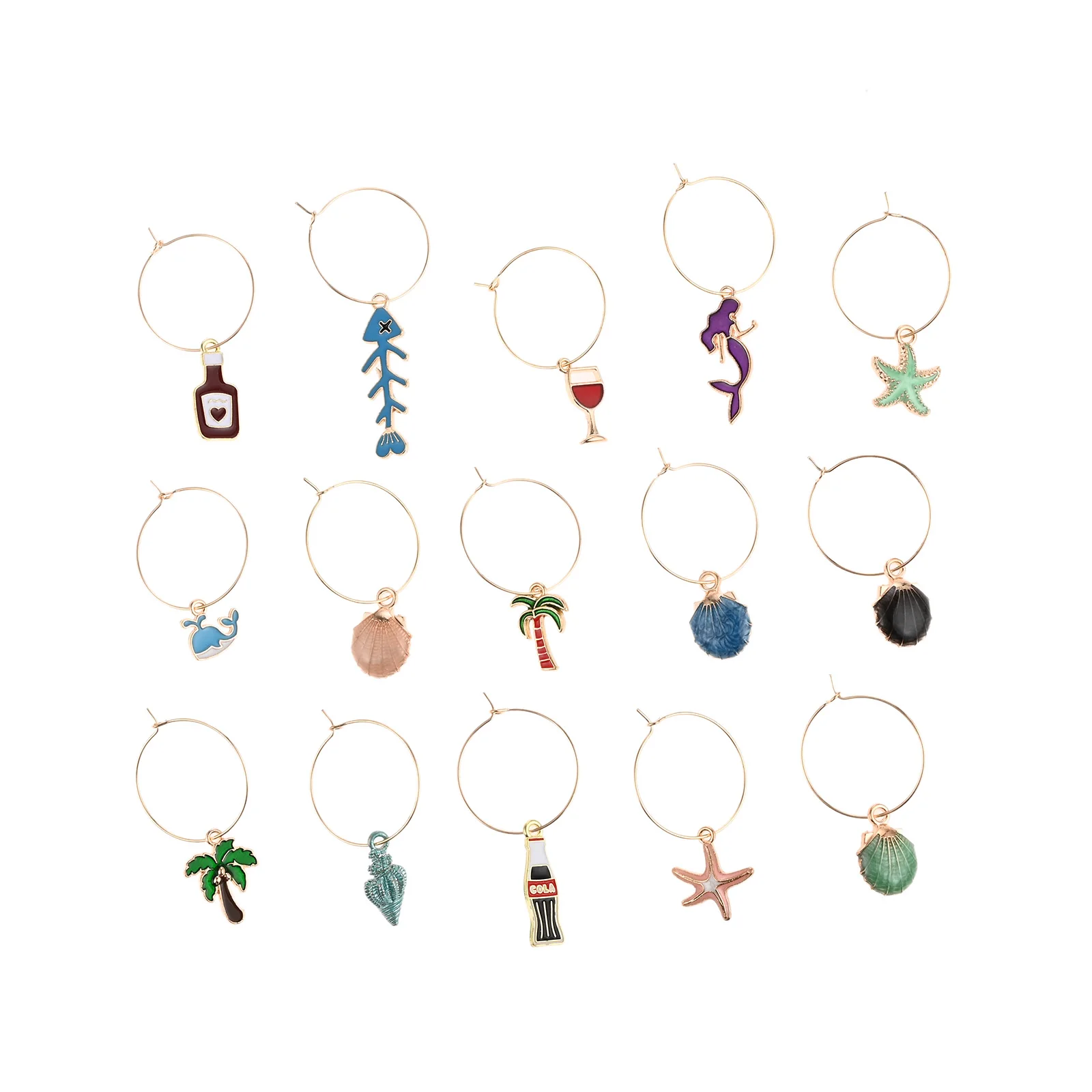 15 шт., Необычные подвески, ярлыки для стеклянной идентификации