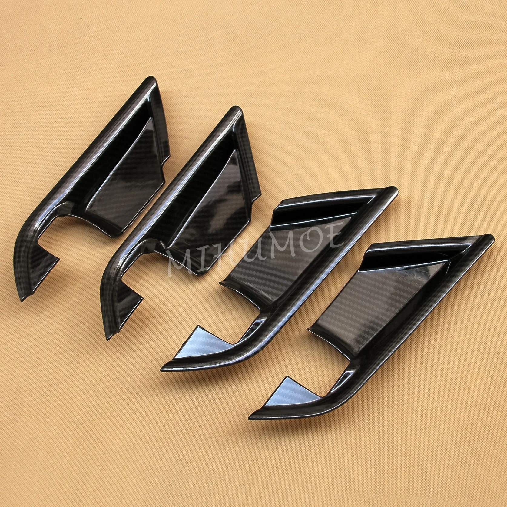 لتويوتا كامري 2018 2019 2020 2021 2022 2023 2024 ألياف الكربون الداخلية غطاء مقبض الباب الزخارف اكسسوارات #2