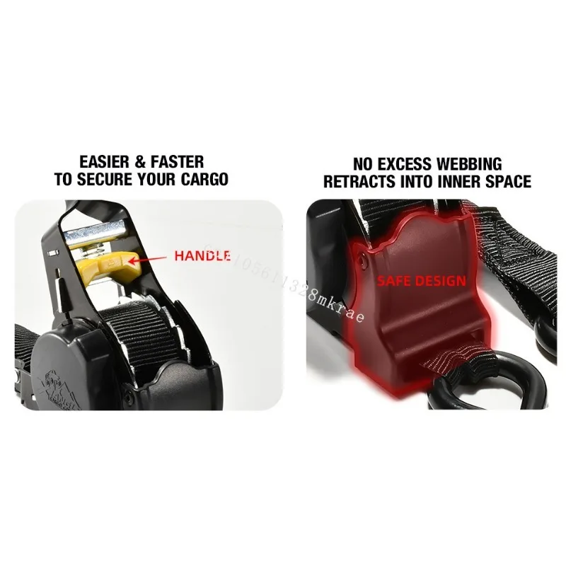 New model ready to ship 1 inch X 10 inch automatic telescopic belt fastening bolt telescopic ratchet belt