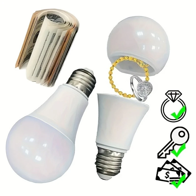 Invisible storage box, covert storage container, bulb-shaped storage box