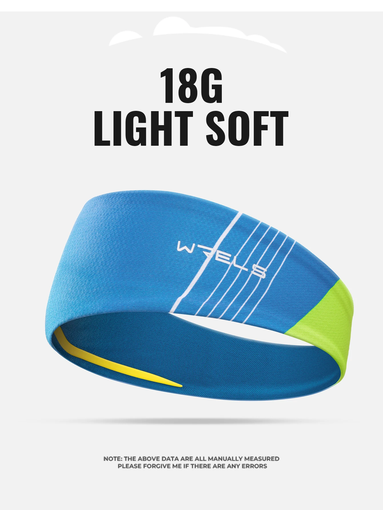 WRELS Schweißband, schweißableitendes Sport-Stirnband, atmungsaktives Mesh, schnelltrocknendes Haarband, elastisch, ultraleicht, für Männer und Frauen, Lauf-Stirnband – Detail 11