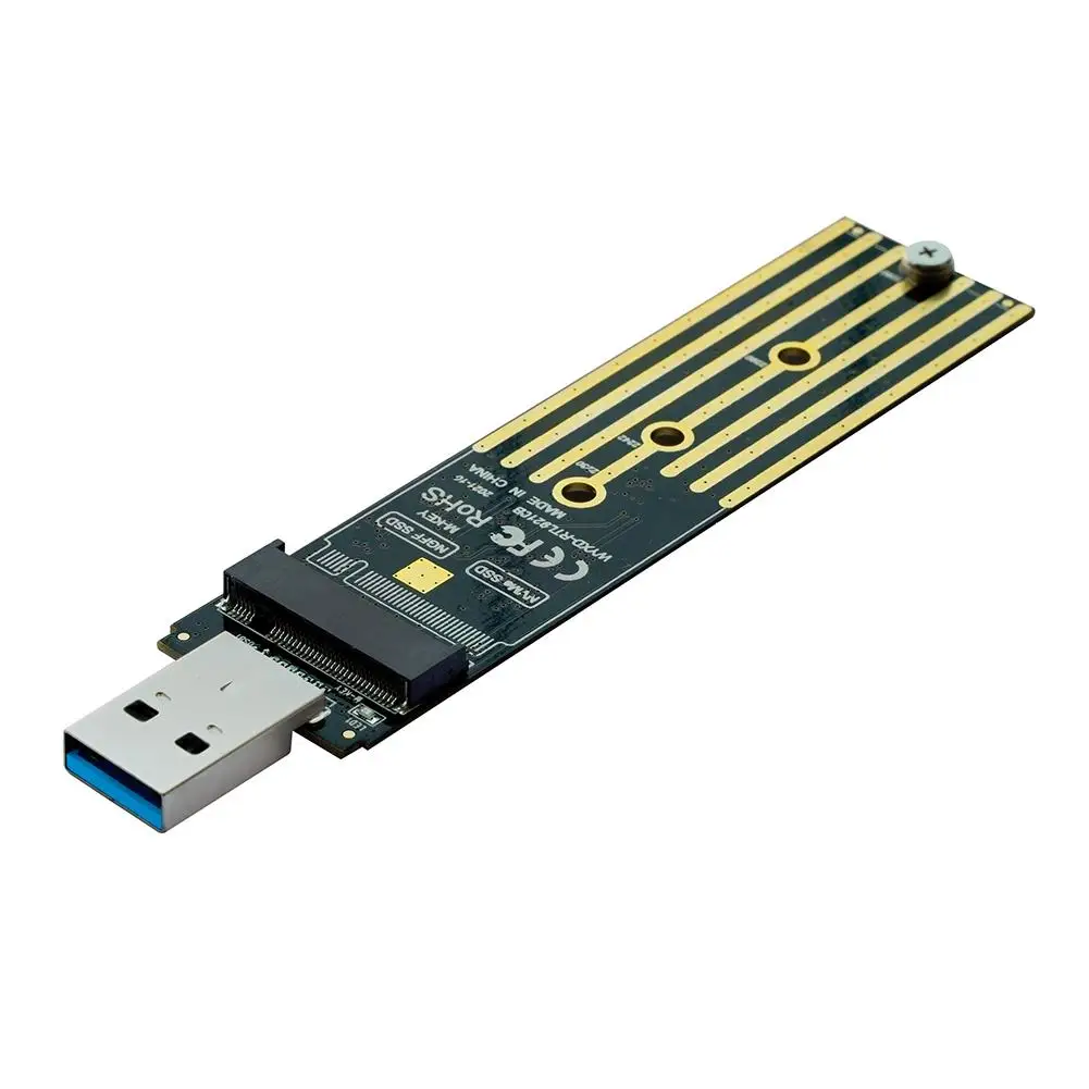 Adattatore M.2 SSD SATA/NVMe a USB 3.1 Custodia chiave B + chiave M/chiave M SSD a disco USB Box M2 Riser 3.1 Scheda scheda esterna Adattatore rigido H7K5