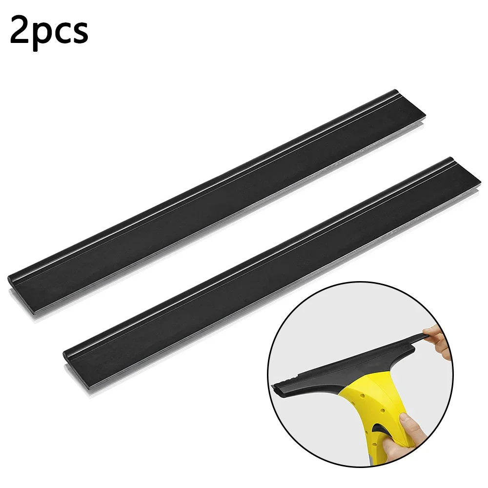 For Karcher WV1 Scraper Pulling 16330110 2.633-128.0 250mm 2PCS Flexible Replacement Rubber Window 1.633-011.0