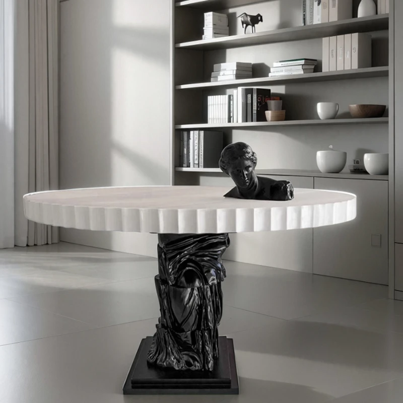 

Style Creative FRP round Table Modern Coffee Conference Table Sculpture Dining Table