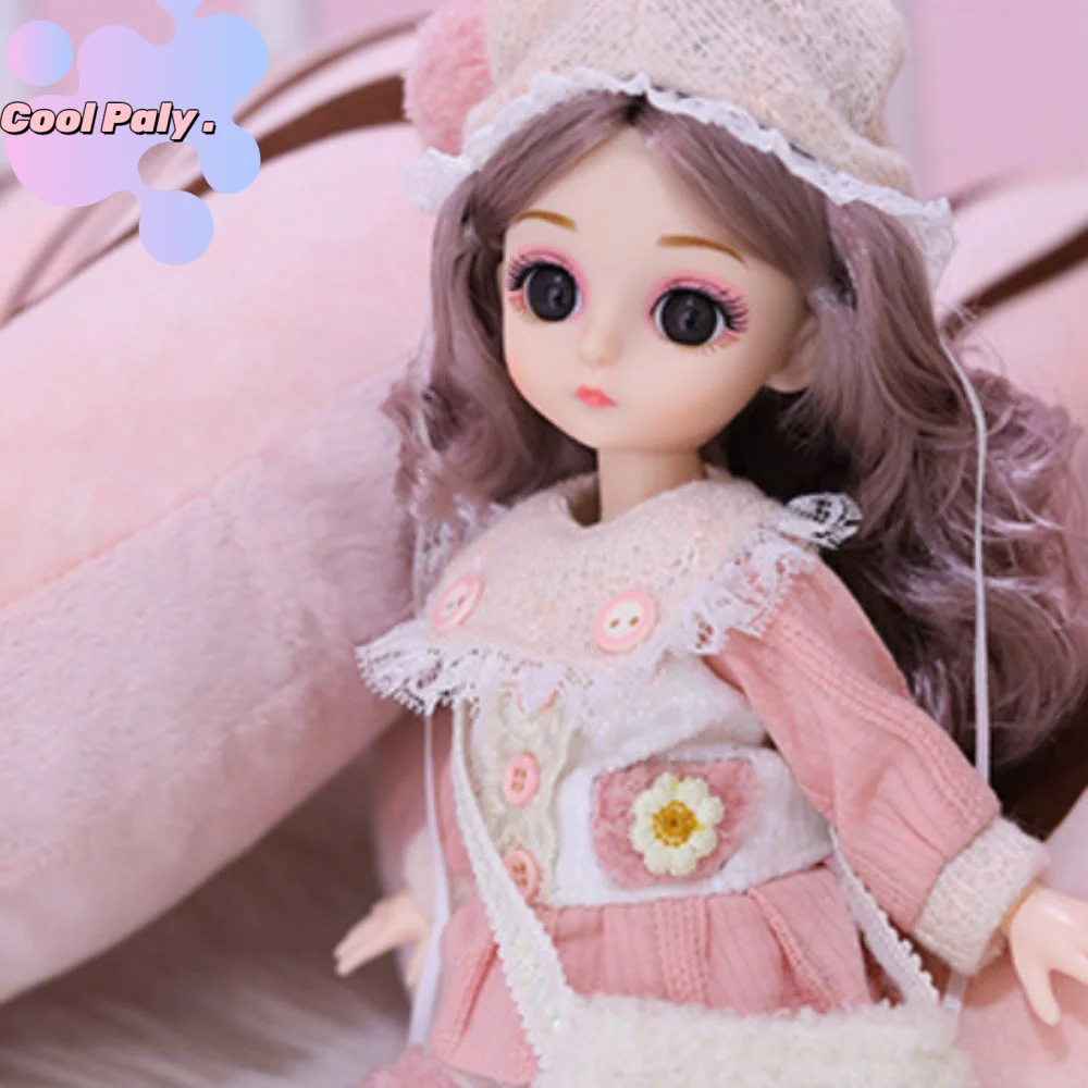 

Attractive Eyes Multiple Movable 30cm Bjd Doll Jointed Flexbility Long Hair Princess Dress Up BJD Dolls Exquisite Anime