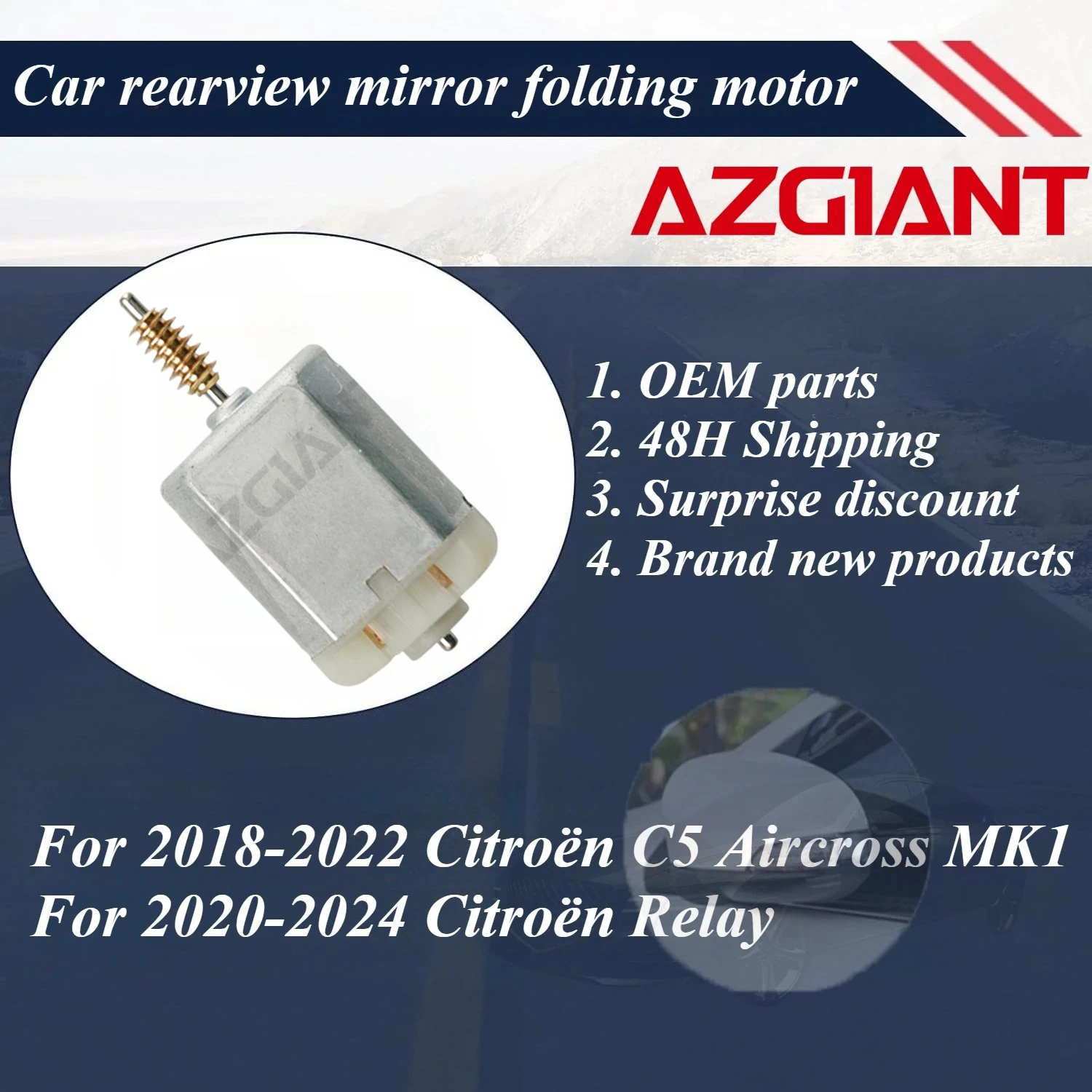 

For Citroën C5 Aircross MK1 2018-2022/Relay 2020-2024 Car side mirror folding motor New high quality replacement parts FC-280SB