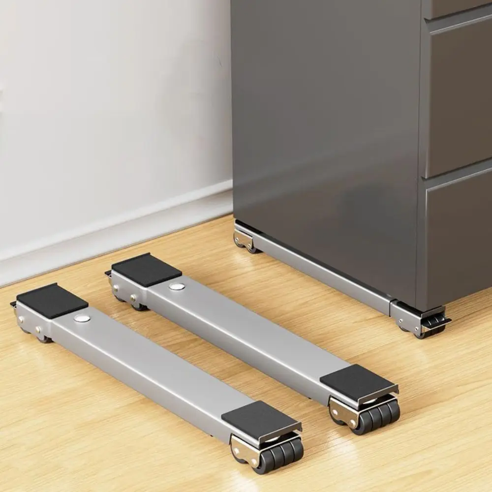 

Легко носить с колесами Подставка для холодильника Выдвижной прочный мобильный роликовый кронштейн Нескользящая сверхмощная подставка для ванной комнаты