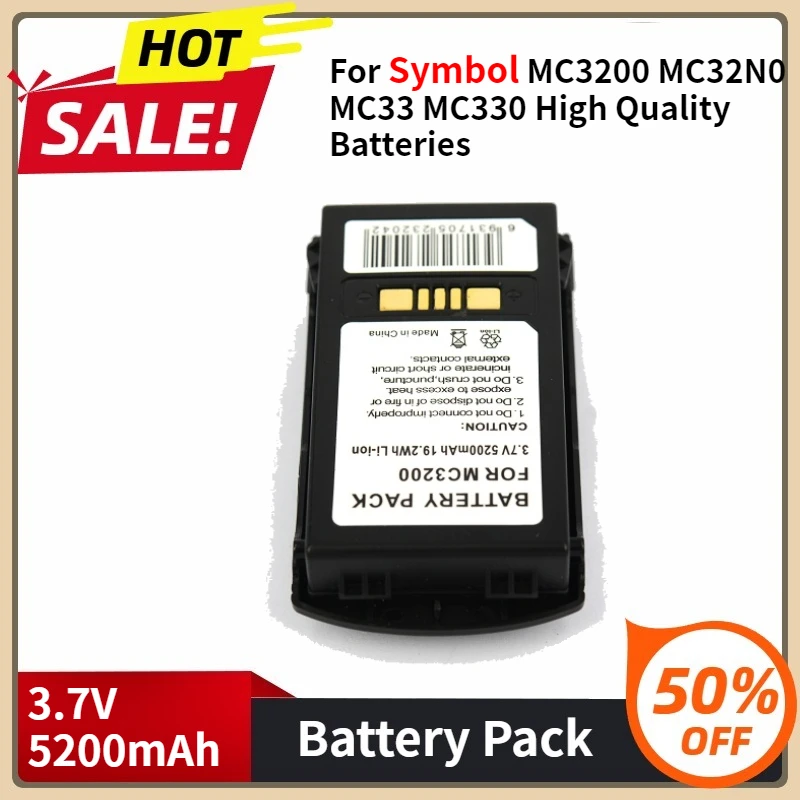 بطارية بديلة 3.7 فولت 5200 مللي أمبير في الساعة 82-000012-02 لبطاريات الرمز MC3200 MC32N0 MC33 MC330 عالية الجودة