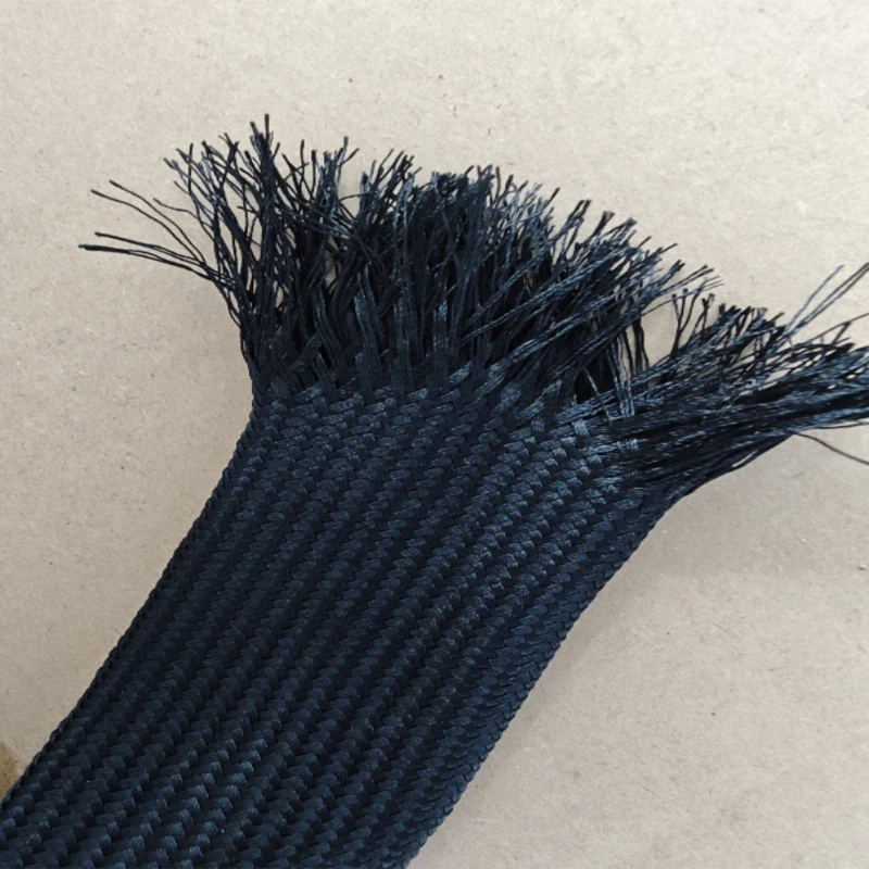 10/20 Meter 5/8/15/20/25mm Soft Cotton Nylon Braided Wire Cable Sleeve Nylon Braided High Density Wire Protection Black