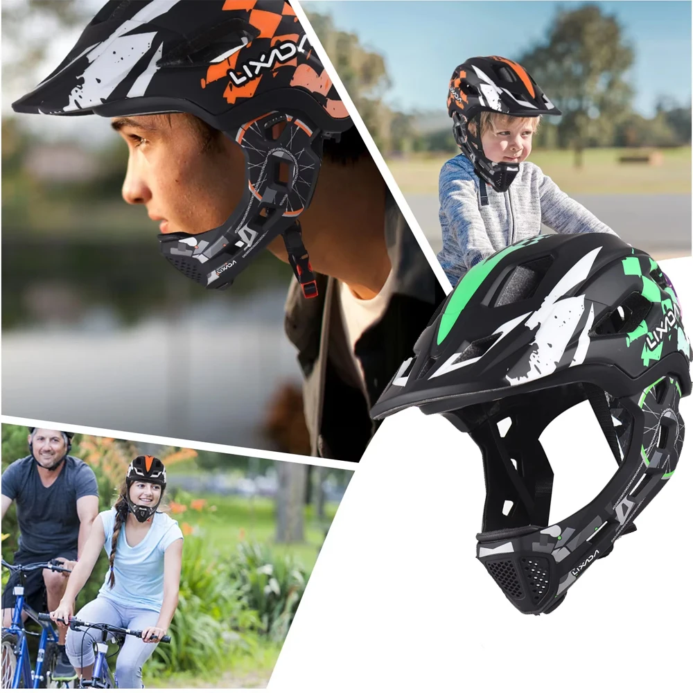 Kids Cycling Helmet Detachable Full Face Helmet Adjustable Cycling Helmet Bicycle helmet for Children Cycling bike accessories