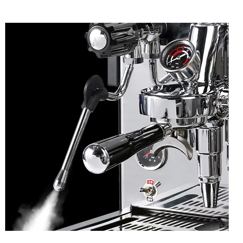 

Commercial Espresso Machine Ambient Light Metallic Texture Manual Electric Function For Household RV Car Outdoor Use EU/US Plug