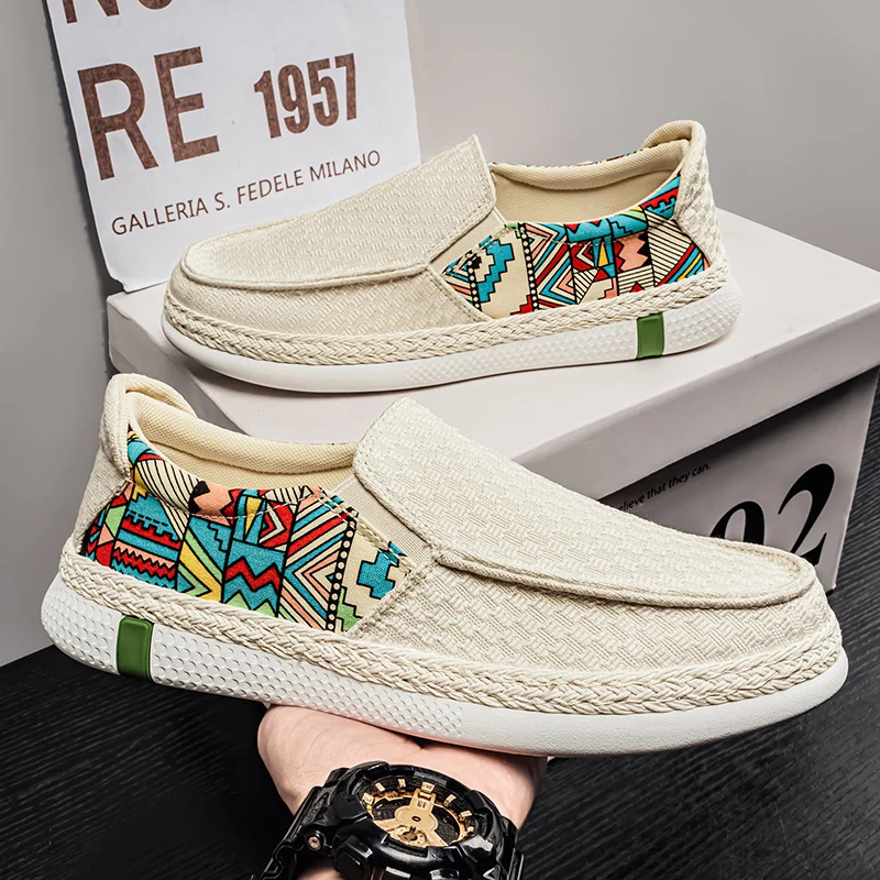 

Мужские повседневные туфли, летние туфли-рыбаки с низким вырезом, кеды из канваса, слипоны.