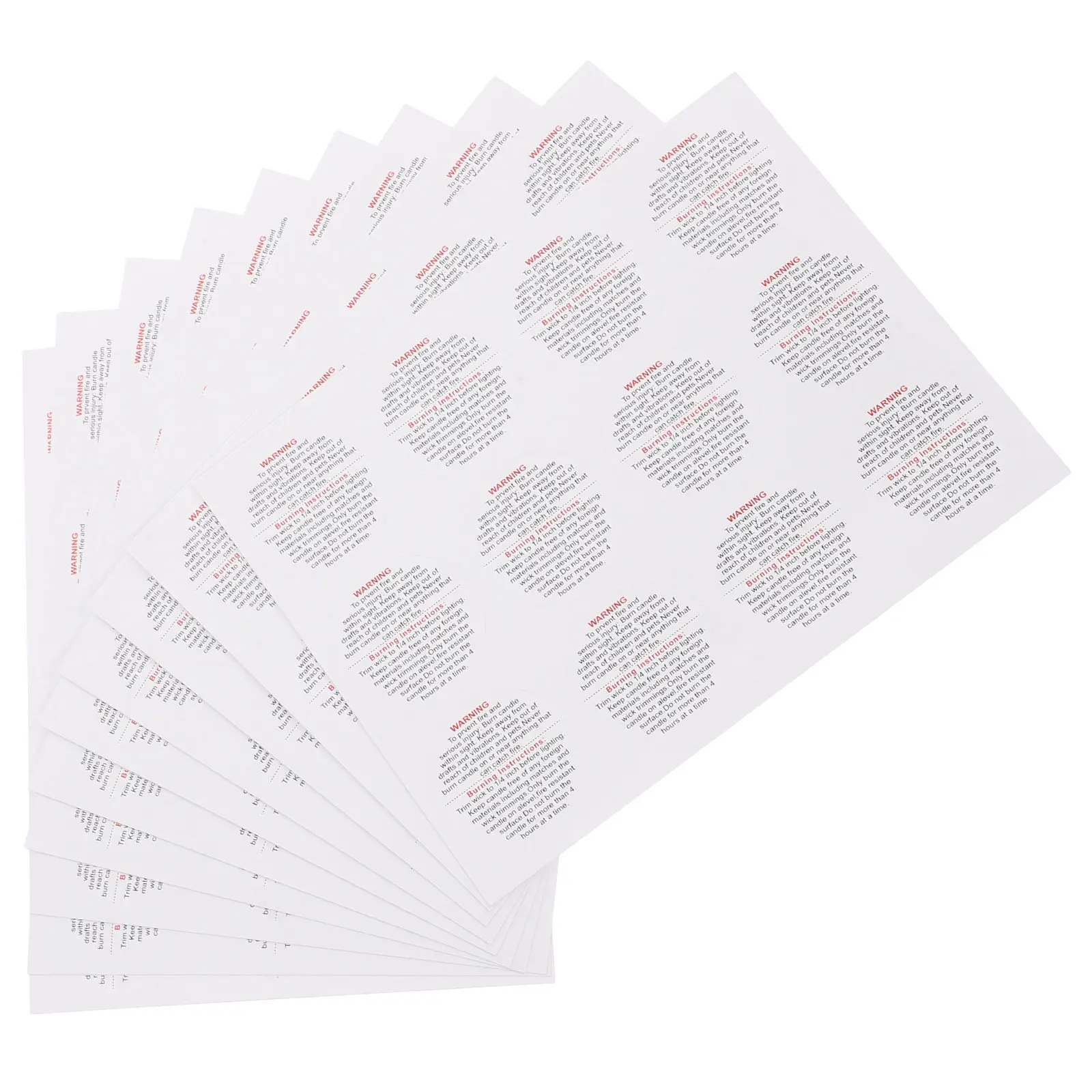 

10 Sheets High Temperature Warning Stickers Flat Round Labels for DIY Making Safety Warning and Care Reminder
