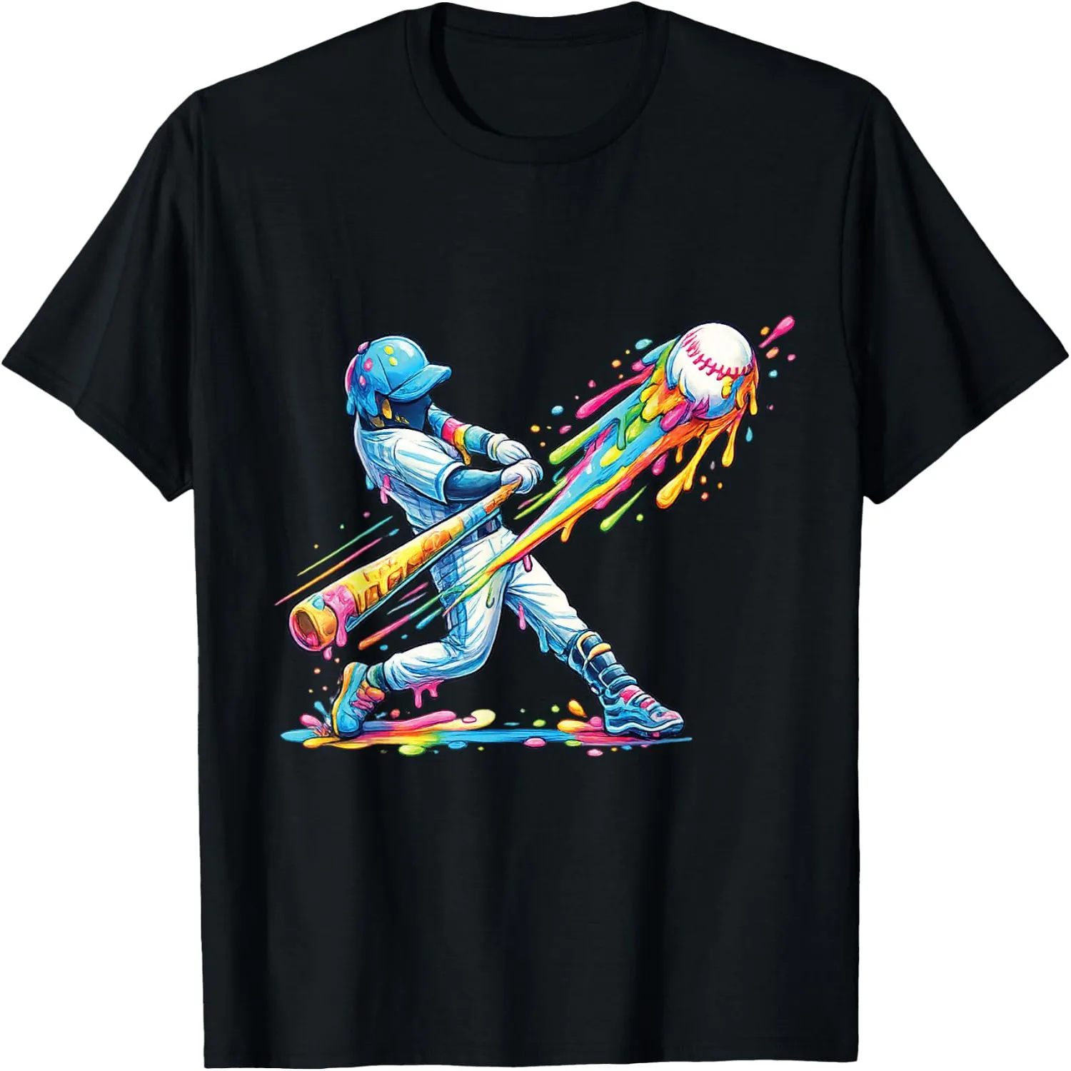 Baseball Drip Ice Cream Apparel Youth Drip Baseball Boys Kid T-Shirt graphic tee, unisex, 100% cotton,