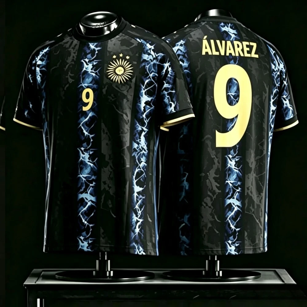 2026 New Argentine Messi Men's Football Jersey Casual Outdoor Breathable Quick-Drying Men's Short Sleeve T Shirt Summer Top