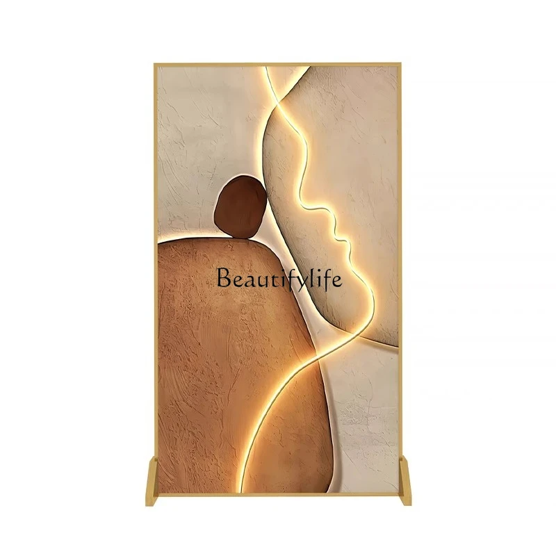 

Light luxury modern simple screen partition entrance entrance home hotel decoration blocking aluminum alloy seat screen
