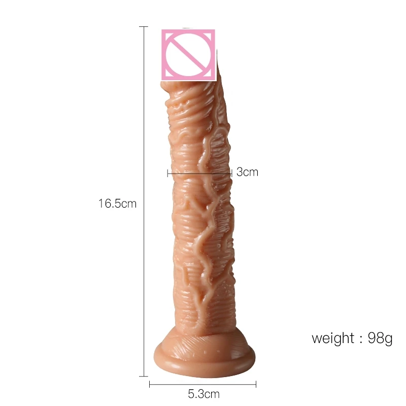 HeartCaptor Realistic Veined Silicone Dildo with Strong Suction Cup, 4 Sizes, Waterproof Adult Toy - Details 4