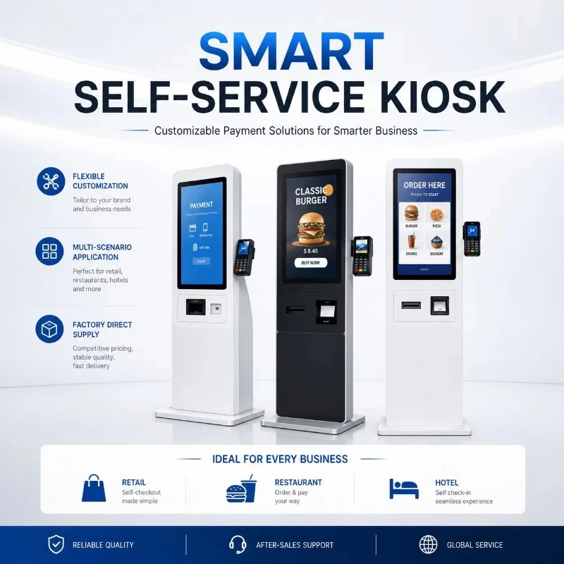 Self Serve Order Kiosk Touch Screen Wall Mount Self Service Indoor Food Ordering Payment Kiosks for Restaurant
